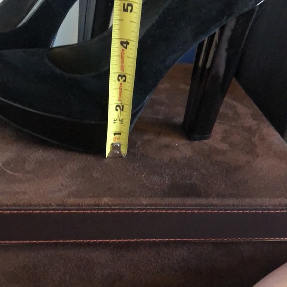 Black velvet platform heels - Picture 3 of 3